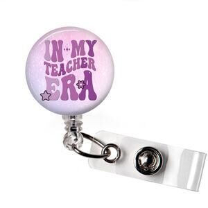 Badge Reel In My Teacher Era Teacher Funny Retractable ID Name Holder